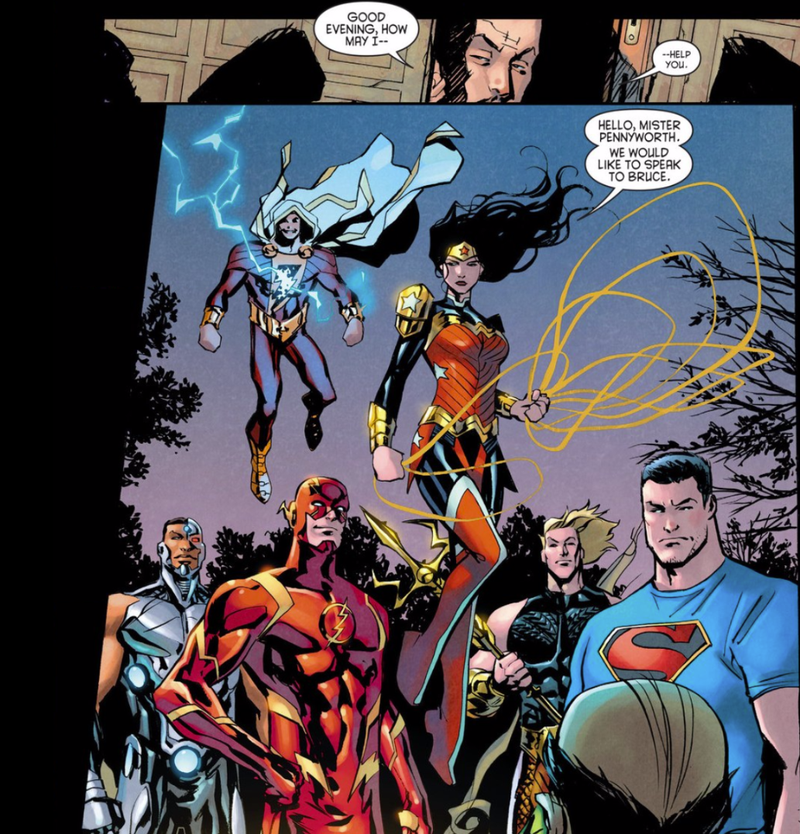 Illustration for article titled The Justice League Says Goodbye to Bruce Wayne and Hello to the New Batman